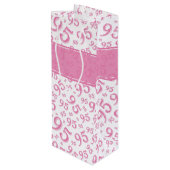 Label van cadeau 95 Willekeurig nummer roze Wijn Cadeautas (Achterkant Gekanteld)