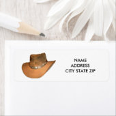 LABEL VAN COWBOY/COWGIRL PET TERUGKEREN ADRES (Insitu)