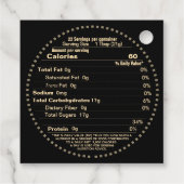 Label van de "Black and Gold Honey Label Nutrition (Achterkant)