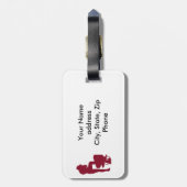 Label van de Blok de Zwemmer Bagagelabel (Achterkant verticaal)