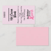 Label van de bommenziekte van borstkanker ter ere  (Voorkant / Achterkant)