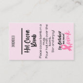 Label van de bommenziekte van borstkanker ter ere  (Voorkant)