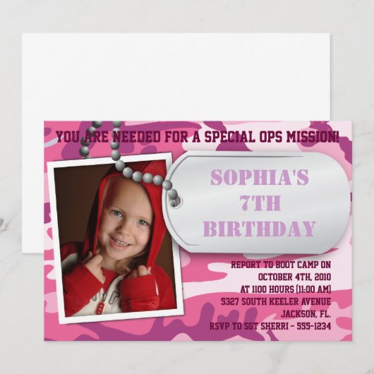 Label van de Dog van het Leger - Aansporing van de Kaart (Voorkant / Achterkant)