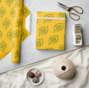 Label van de Natuur - GEMAAKT MET LIEFDE - BLAD 1 Cadeaupapier