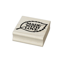 Label van de Natuur - GEMAAKT MET LIEFDE - BLAD 1 Rubberstempel