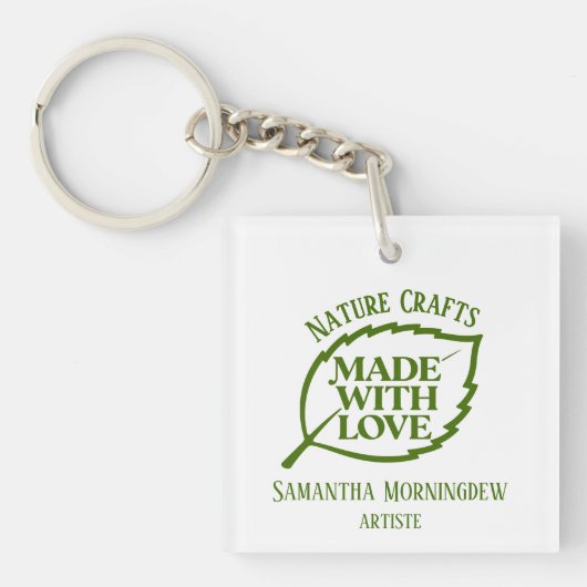 Label van de Natuur - GEMAAKT MET LIEFDE - BLAD 1 Sleutelhanger (voorkant)