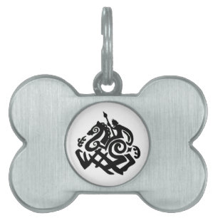 Label van de Odin Riding Sleipnir Dog Huisdieren Naamplaatje
