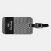 Label van de onderdrukte Chevron Bagagelabel (Voorkant horizontaal)