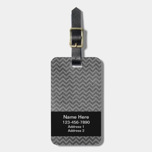 Label van de onderdrukte Chevron Bagagelabel (Voorkant verticaal)