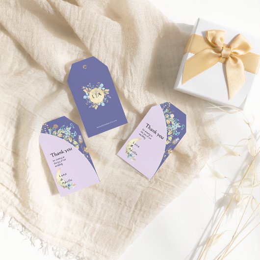 Label van de Paarse weddenschap met de duivel Cadeaulabel