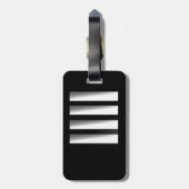 Label van de tas - Kapitein - Zilveren strepen Bagagelabel (Achterkant verticaal)