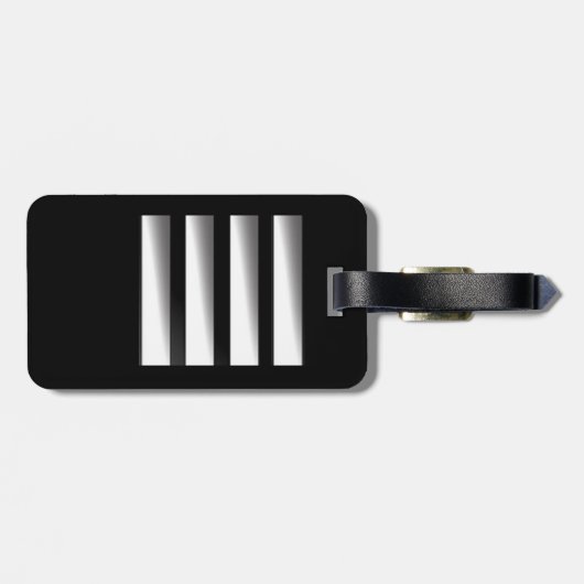 Label van de tas - Kapitein - Zilveren strepen Bagagelabel (Achterkant horizontaal)