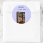 label van de verkoopmachineservice (Tas)