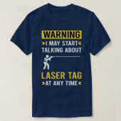 Label van de waarschuwingslaser t-shirt (Design voorkant)