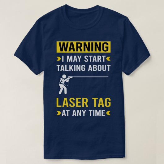 Label van de waarschuwingslaser t-shirt (Design voorkant)