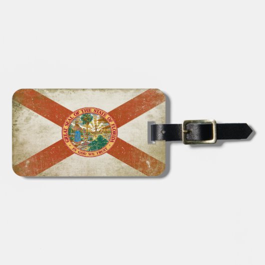 Label van de zak met de vlag van Florida Bagagelabel (Voorkant horizontaal)