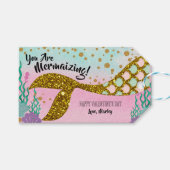 Label van de Zeemeermin Valentijn Cadeaulabel (Voorkant (Horizontaal))