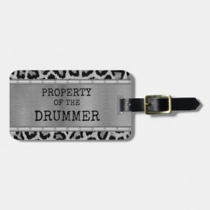 Label van drummer Bezit van drummer Drumming Percu Bagagelabel