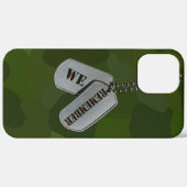 label van een militaire hond op een groene camoufl Case-Mate iPhone case (Achterkant (horizontaal))