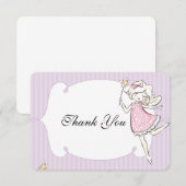 Label van Fairy Princess Birthday Party Bedankkaart (Voorkant / Achterkant)