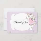 Label van Fairy Princess Birthday Party Bedankkaart (Voorkant)