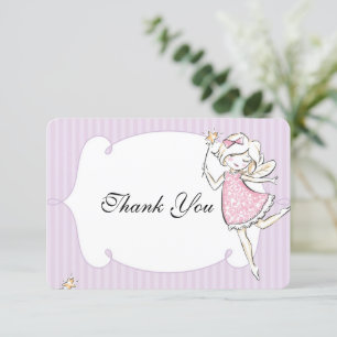 Label van Fairy Princess Birthday Party Bedankkaart