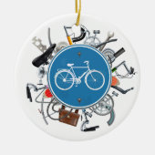 Label van fiets / siermateriaal keramisch ornament (Voorkant)