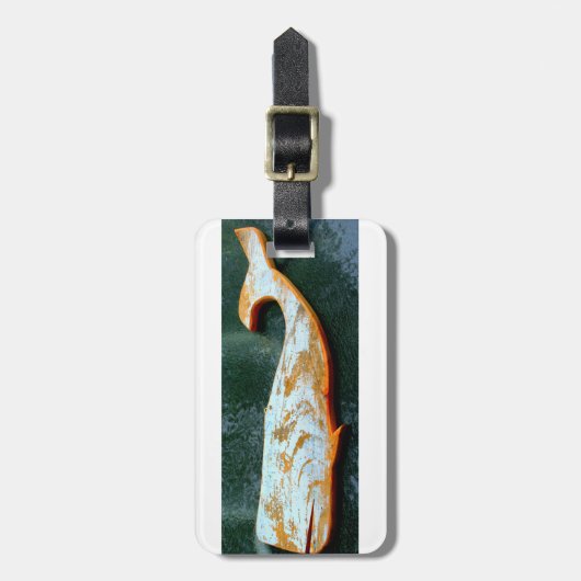 label van gekweekte walvis bagagelabel (Voorkant verticaal)