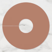 Label van gouden en terracotta Floral-wijn (Achterkant)