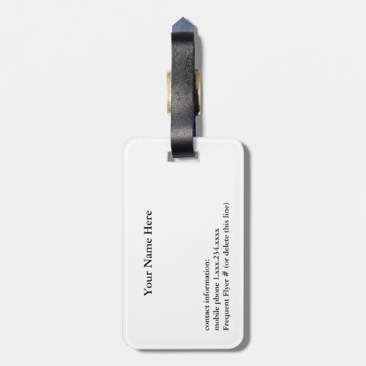 Label van Italië Bag Bagagelabel (Achterkant verticaal)