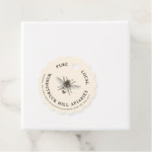 Label van ivoor honingbijen, gebrand (In situ)