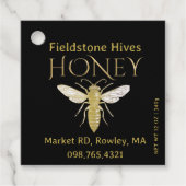 Label van koninginnenhoninggoud bijenetiket (Voorkant)