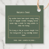 Label van koninginnenhoninggoud  bijenetiket (Achterkant)