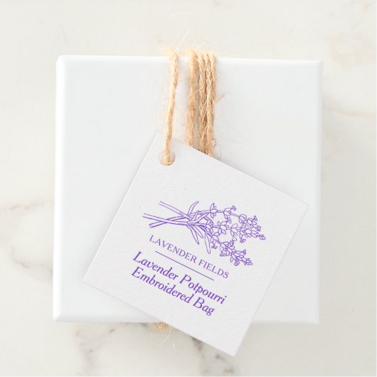 Label van lavendel potpourri (In situ)