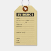 Label van misdaadbewijs cadeaulabel (Voorkant)