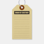 Label van misdaadbewijs cadeaulabel (Achterkant)