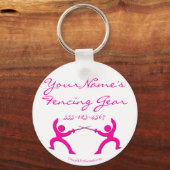 label van omheining - roze sleutelhanger (Voorkant)