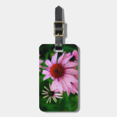 label van paarse echinacea bagagelabel (Voorkant verticaal)