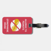 Label van panut Allergy Alert Bumble Bee. Bagagelabel (Achterkant horizontaal)