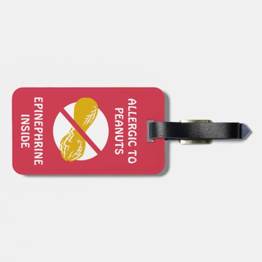 Label van panut Allergy Alert Bumble Bee. Bagagelabel (Achterkant horizontaal)