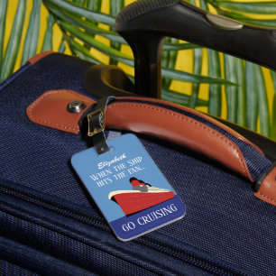 Label van persoonlijke cruise Funny Cruising Bagagelabel