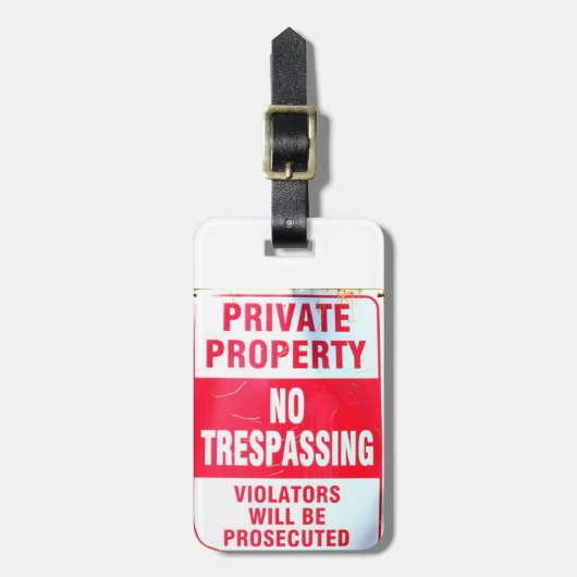 label van privé-eigendom bagagelabel (Voorkant verticaal)