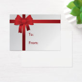 Label van Red Bow Gift Visitekaartjes (Bureau)