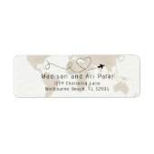 label van retour-Baby shower van de reis (Voorkant)