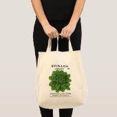 Label van spinaziezaadpakket tote bag (Voorkant (product))