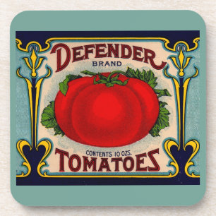 label van tomaten van het merk 1910s Defender Bier Onderzetter