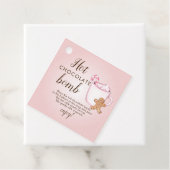 Label van warme chocoladebom (In situ)