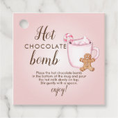 Label van warme chocoladebom (Voorkant)