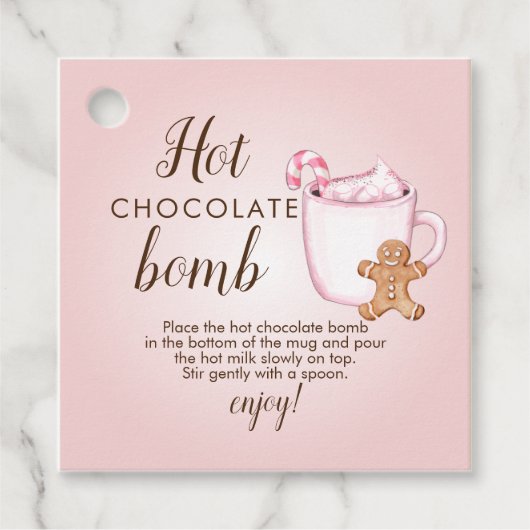 Label van warme chocoladebom (Voorkant)