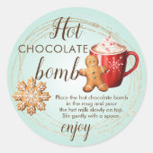 Label van warme chocoladebom (Voorkant)